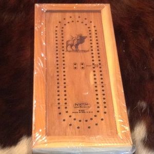 Wooden cribbage board made in the USA